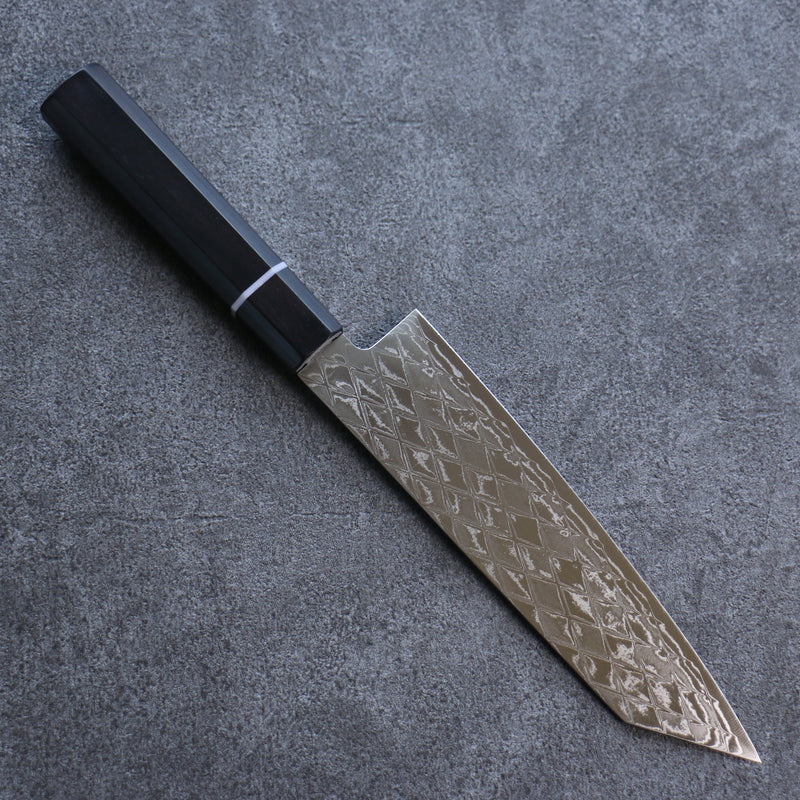 Seisuke AUS10 Miroir Croisé Bunka Couteau Japonais 180mm Bois de pakka noir Manipuler - japanny-FR