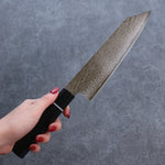 Seisuke AUS10 Miroir Croisé Bunka Couteau Japonais 180mm Bois de pakka noir Manipuler - japanny-FR