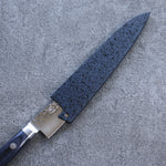 Seisuke Seiun VG10 33-Couches Damas Petite-utilité Couteau Japonais 135mm bleu marine de pakka noir Manipuler avec Gaine - japanny-FR