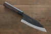 Takayuki Iwai Acier Blanc No.2 Kurouchi Deba  150mm Shitan Manipuler - japanny-FR