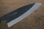 Takayuki Iwai Acier Blanc No.2 Kurouchi Deba  150mm Shitan Manipuler - japanny-FR