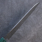 Seisuke AUS10 Miroir Croisé Santoku Couteau Japonais 180mm Shitan(férule:Bois de Pakka vert) Manipuler - japanny-FR