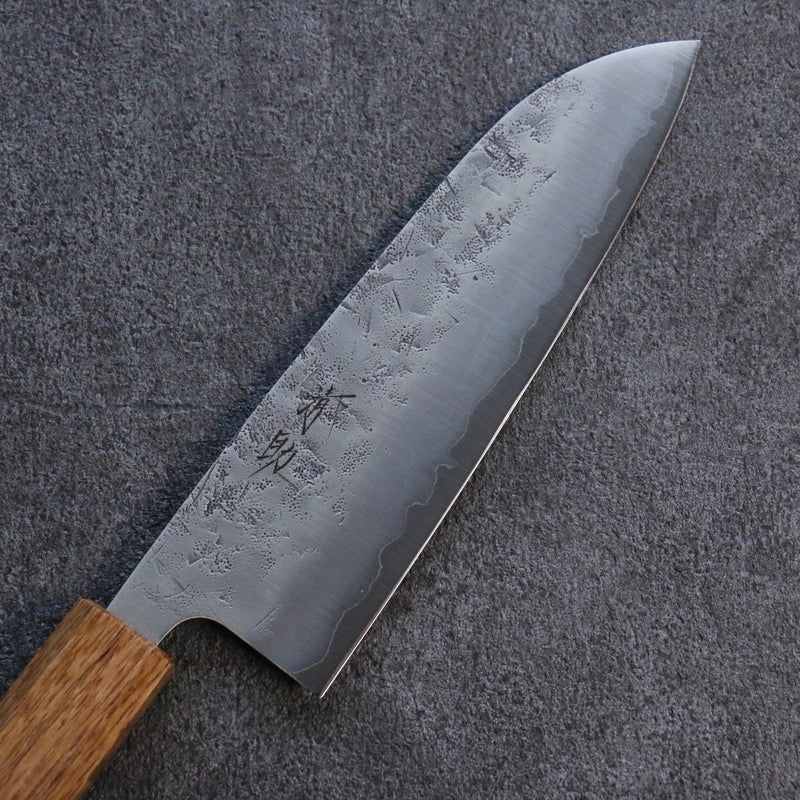 Seisuke SLD Washiji Santoku Couteau Japonais 165mm Chêne brûlé Manipuler - japanny-FR