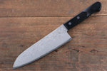 Nao Yamamoto VG10 Damas noir Santoku  180mm Bois de pakka noir Manipuler - japanny-FR