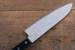 Nao Yamamoto VG10 Damas noir Santoku  180mm Bois de pakka noir Manipuler - japanny-FR