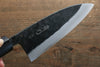 Takayuki Iwai Acier Blanc No.1 Kurouchi Deba  110mm Shitan Manipuler - japanny-FR