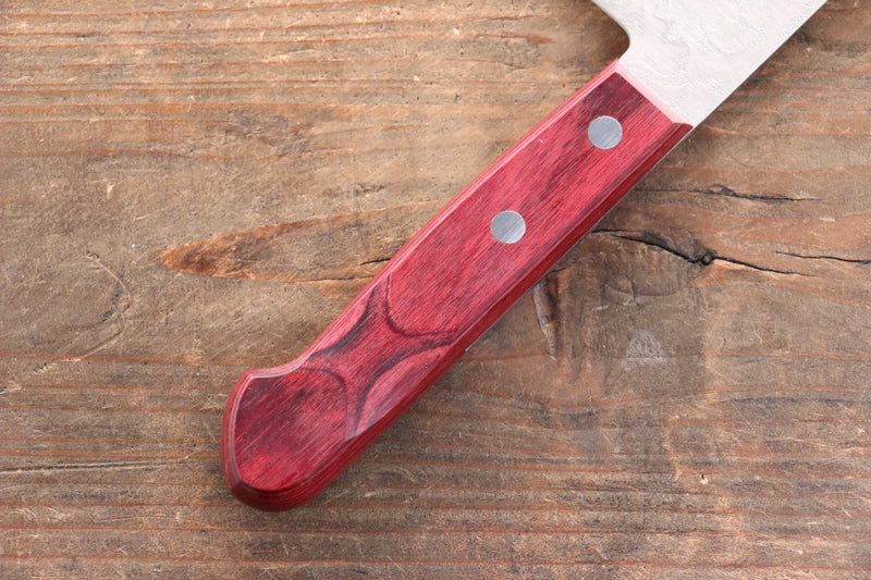 Nao Yamamoto SG2 Damas Migaki Terminé Nakiri  165mm Bois de pakka rouge Manipuler - japanny-FR