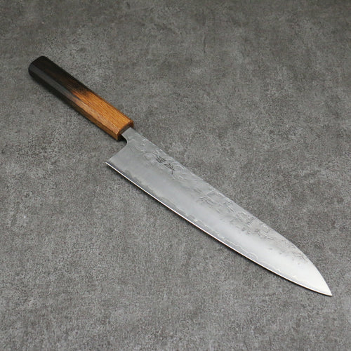 Seisuke SLD Washiji Gyuto Couteau Japonais 240mm Chêne brûlé Manipuler - japanny-FR