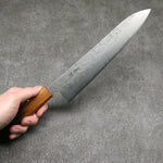 Seisuke SLD Washiji Gyuto Couteau Japonais 240mm Chêne brûlé Manipuler - japanny-FR