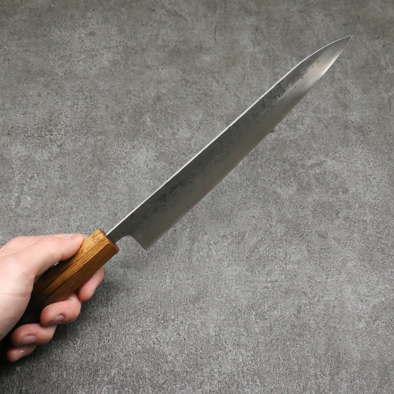 Seisuke SLD Washiji Gyuto Couteau Japonais 240mm Chêne brûlé Manipuler - japanny-FR