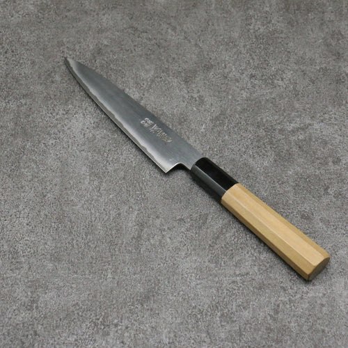 Minamoto Akitada Acier Blanc No.2 Kasumitogi Petite-utilité Couteau Japonais 150mm Magnolia Manipuler - japanny-FR