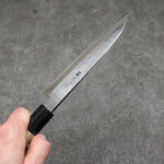 Minamoto Akitada Acier Blanc No.2 Kasumitogi Santoku Couteau Japonais 180mm Magnolia Manipuler - japanny-FR