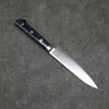 Seisuke Seiten Molybdene Petite-utilité Couteau Japonais 120mm bleu marine de pakka noir Manipuler avec Gaine - japanny-FR