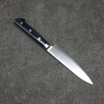 Seisuke Seiten Molybdene Petite-utilité Couteau Japonais 120mm bleu marine de pakka noir Manipuler avec Gaine - japanny-FR