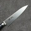 Seisuke Seiten Molybdene Petite-utilité Couteau Japonais 120mm bleu marine de pakka noir Manipuler avec Gaine - japanny-FR