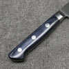 Seisuke Seiten Molybdene Petite-utilité Couteau Japonais 120mm bleu marine de pakka noir Manipuler avec Gaine - japanny-FR