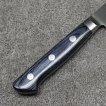 Seisuke Seiten Molybdene Petite-utilité Couteau Japonais 120mm bleu marine de pakka noir Manipuler avec Gaine - japanny-FR