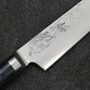 Seisuke Acier Bleu No.2 Nashiji Kiritsuke Petty,Utilité Couteau Japonais 145mm bleu marine de pakka noir Manipuler - japanny-FR