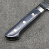 Seisuke Seiun VG10 33-Couches Damas Santoku Couteau Japonais 180mm bleu marine de pakka noir Manipuler avec Gaine - japanny-FR