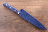 Seisuke Aotsuchi AUS10 Martelé Kiritsuke Petty,Utilité  140mm Bois de pakka bleu Manipuler avec Gaine - japanny-FR