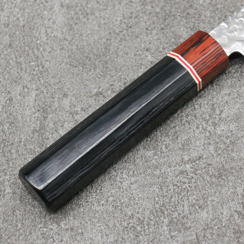 Seisuke VG10 Petit Santoku Couteau Japonais 135mm Bois de pakka noir Manipuler - japanny-FR