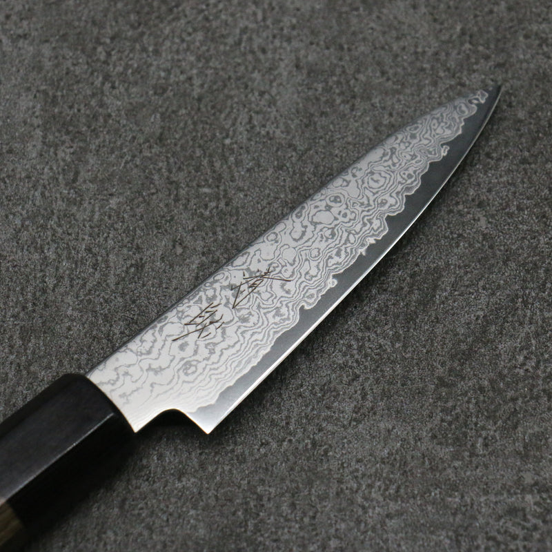 Seisuke VG10 Damas Petite-utilité Couteau Japonais 105mm Bois de pakka Gris Manipuler - japanny-FR