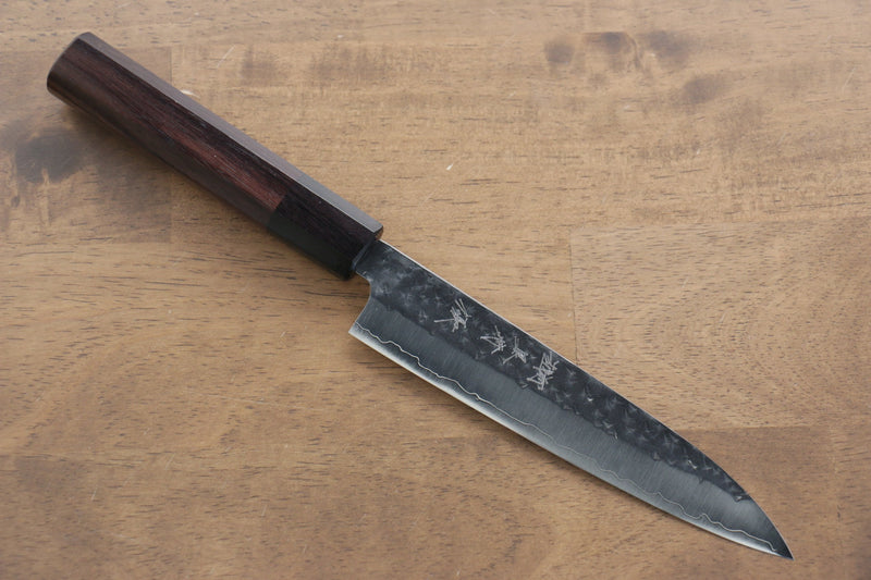 Yu Kurosaki Senko R2/SG2 Martelé Petite-utilité  150mm Shitan(férule:Bois de Pakka noir) Manipuler - japanny-FR