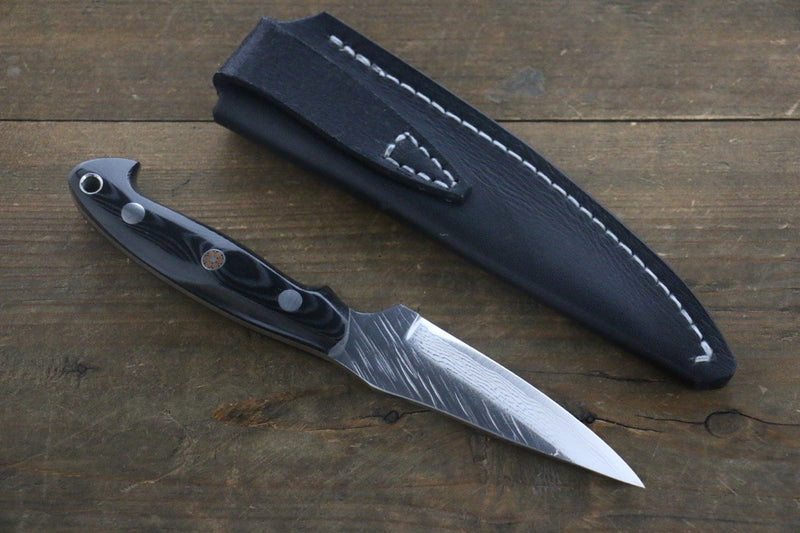 Yu Kurosaki Fujin VG10 Damas couteau de chasseur  100mm Micarta noir Manipuler - japanny-FR