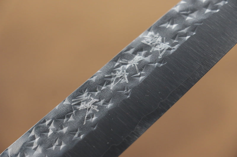 Yu Kurosaki Senko R2/SG2 Martelé Petite-utilité  150mm Shitan(férule:Bois de Pakka noir) Manipuler - japanny-FR