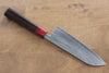 Kunihira VG1 Martelé Santoku  170mm Shitan(férule:bois rouge Pakka) Manipuler - japanny-FR