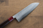 Kunihira VG1 Martelé Santoku  170mm Shitan(férule:bois rouge Pakka) Manipuler - japanny-FR