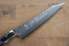 Yu Kurosaki Fujin SPG2 Martelé Gyuto  210mm Acrylique bleu violet Manipuler - japanny-FR