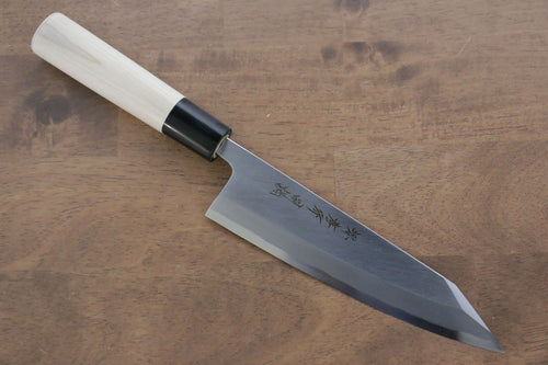 Sakai Takayuki Tokujyo Acier Blanc No.2 Kiritsuke Deba  180mm Magnolia Manipuler - japanny-FR