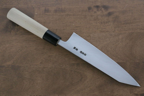 Sakai Takayuki Tokujyo Acier Blanc No.2 Kiritsuke Deba  180mm Magnolia Manipuler - japanny-FR