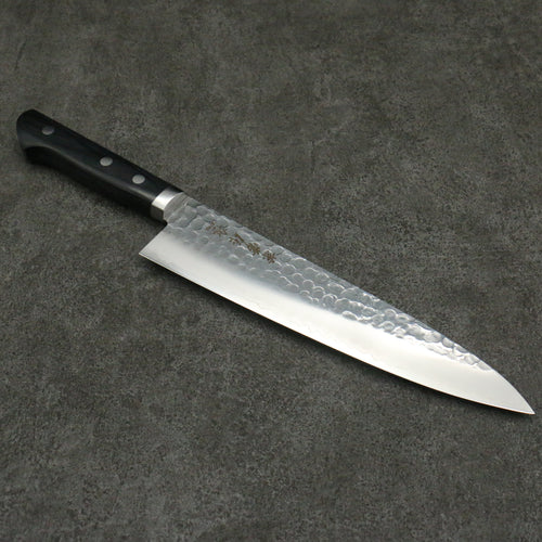 Kanetsune VG1 Martelé Gyuto Couteau Japonais 210mm Bois de pakka noir Manipuler - japanny-FR
