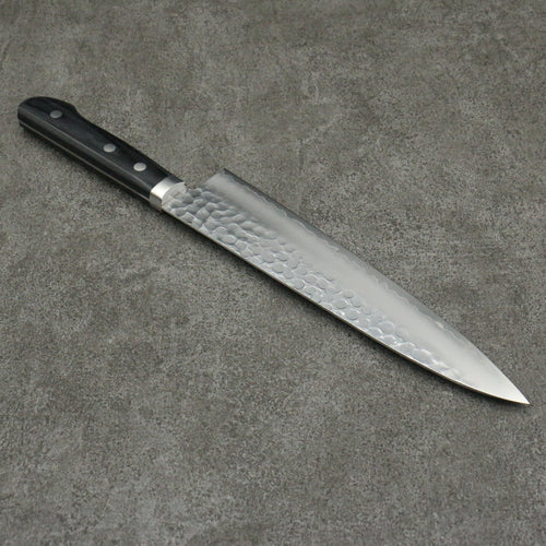 Kanetsune VG1 Martelé Gyuto Couteau Japonais 210mm Bois de pakka noir Manipuler - japanny-FR