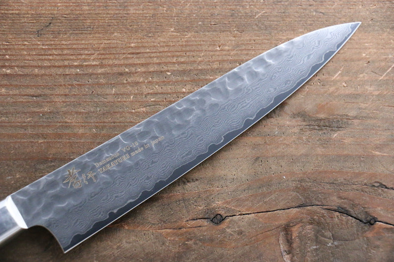 Sakai Takayuki VG10 33 Layer Damascus  Sujihiki, Gyuto 240mm, Santoku, Petty 150mm & Paring 80mm Set - japanny-FR