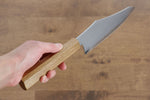 Jikko Fujisan Acier Bleu No.2 Santoku 180mm Manipuler Chêne - japanny-FR