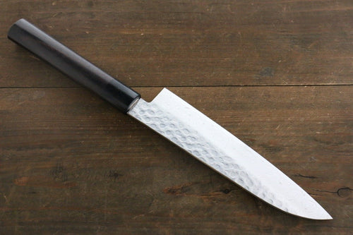 Sakai Takayuki AUS10 45 Couche de Damas Santoku  180mm Shitan Manipuler - japanny-FR