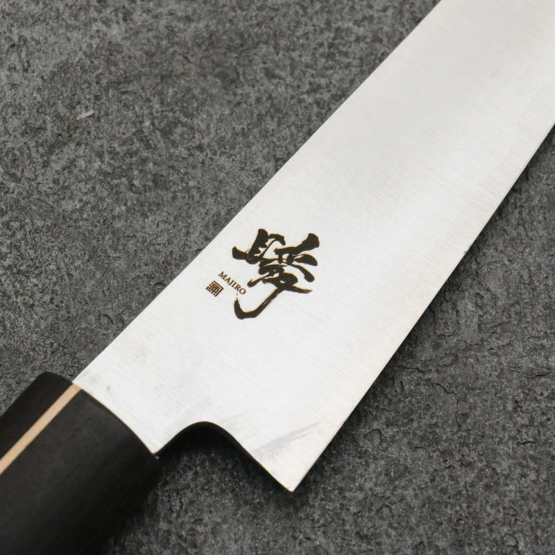 Shigeki Tanaka Majiro Acier argenté NO.3 Petite-utilité Couteau Japonais 150mm Bois d'ébène Manipuler - japanny-FR