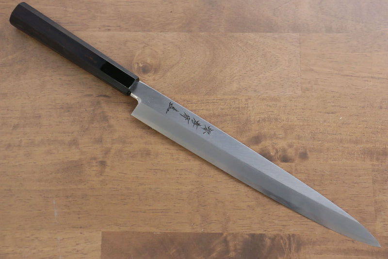 Sakai Takayuki Serie de Chef Acero de Plata No.3 Yanagiba Cuchillo Japones 270mm Mango de Madera de ebano Con funda - japanny-FR