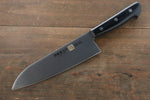 Iseya Couteau en acier au molybdène 150 mm et couteau Santoku 180 mm avec manche en bois Black Packer - japanny-FR