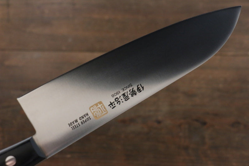 Isseya Molybdene Santoku  180mm Bois de pakka noir Manipuler - japanny-FR