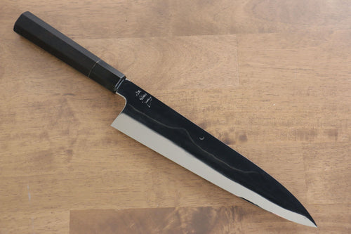 Jikko Fujisan Honyaki Acier Blanc No.3 Gyuto 240mm Manipuler Bois d'ébène  Kasumi - japanny-FR