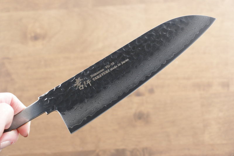 Sakai Takayuki VG10 33 Couche de Damas Santoku  170mm - japanny-FR