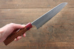 Yoshimi Kato Super Bleu Nashiji Gyuto  210mm Honduras rouge Manipuler - japanny-FR