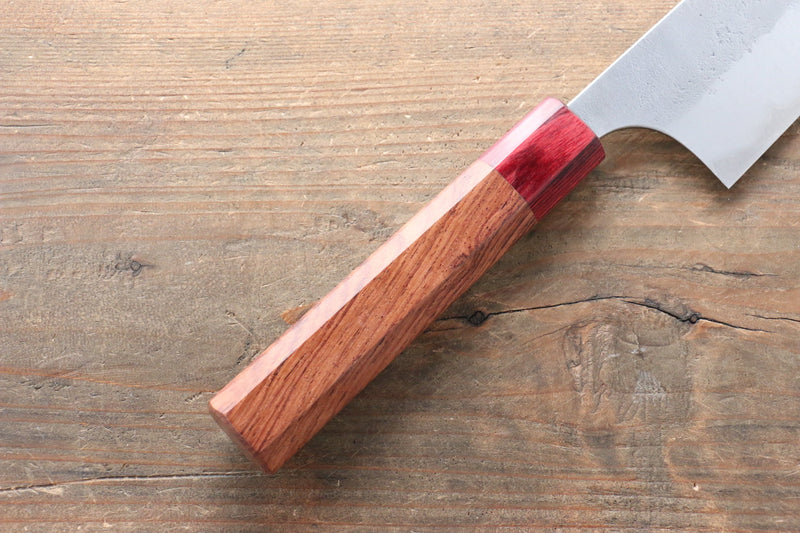 Yoshimi Kato Super Bleu Nashiji Gyuto  210mm Honduras rouge Manipuler - japanny-FR