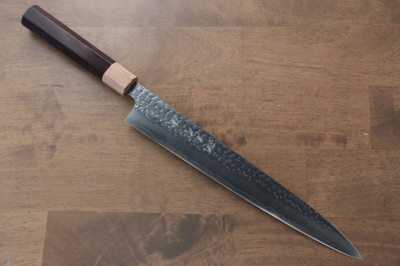 Yu Kurosaki Senko R2/SG2 Martelé Sujihiki  270mm Shitan Manipuler - japanny-FR