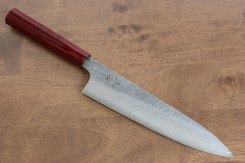 Kei Kobayashi R2/SG2 Damas Gyuto  210mm Laqué rouge Manipuler - japanny-FR