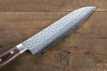 Jikko VG10 17-Couches Santoku 180mm Manipuler Acajou - japanny-FR